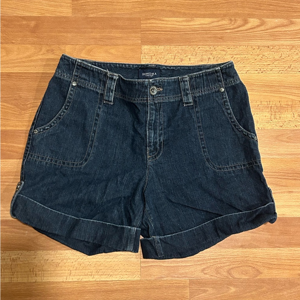 Dark Denim Shorts